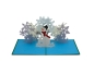 Preview: 3D Karte Schneemann mit Schneeflocken