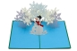 Preview: 3D Karte Schneemann mit Schneeflocken