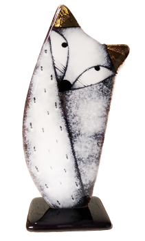 Polarfuchs aus Fusingglas