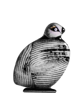 Schneehuhn aus Fusingglas