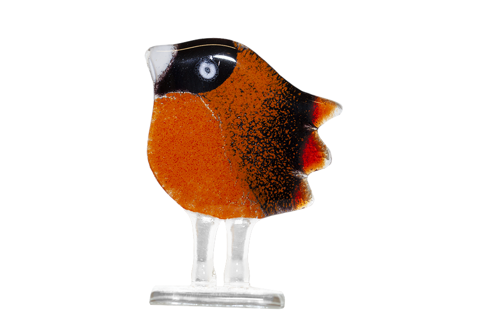 Vogel aus Fusingglas