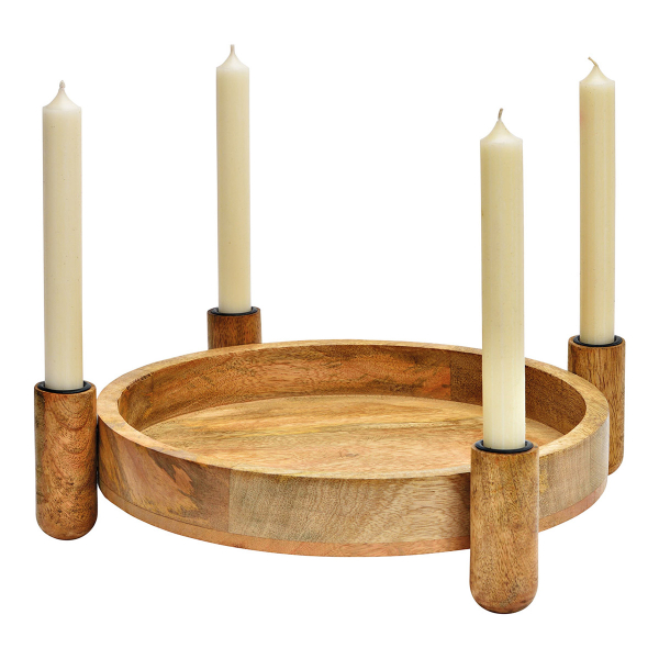 Adventskranz aus Mangoholz