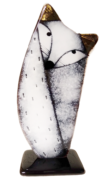 Polarfuchs aus Fusingglas