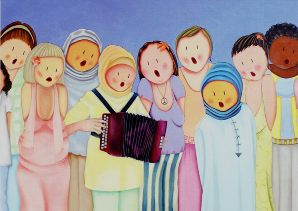 Grußkarte Judith Stam Motiv Chor