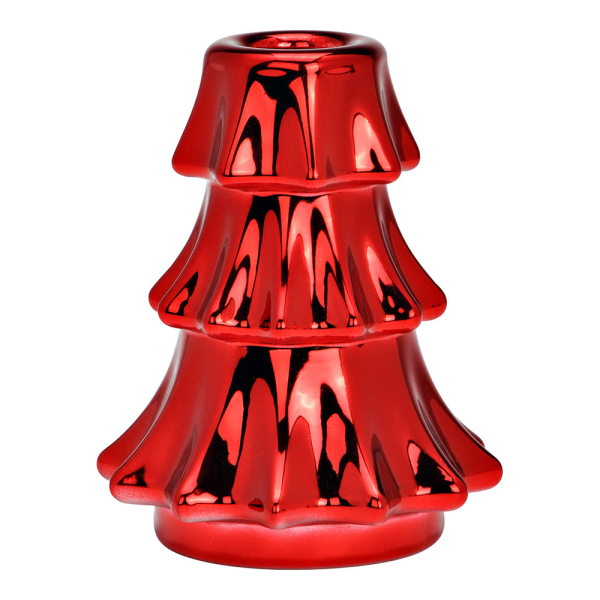 Kerzenhalter Tannenbaum rot