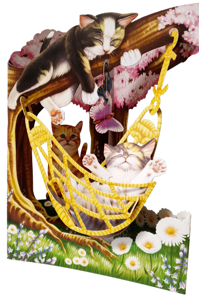 Swing Cards Katzen in Hängenatte