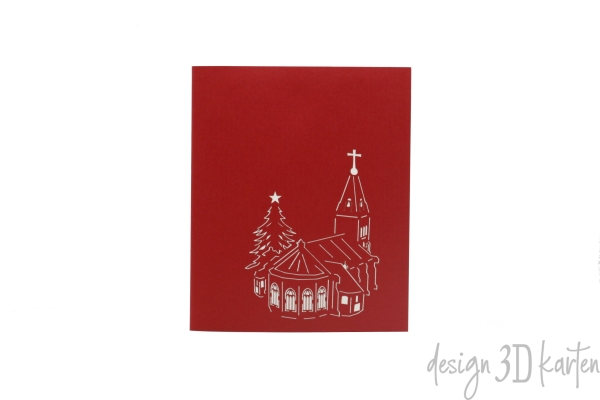 3D Karte Winterliche Kirche