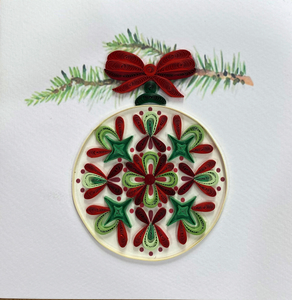 Grußkarte Weihnachtskugel