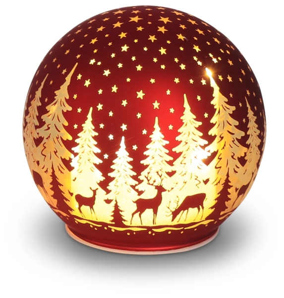 Glas Lichtkugel mit LED