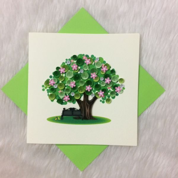 Grußkarte Herbstliche Linde