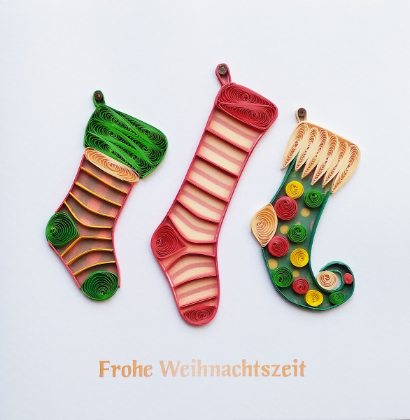 Grußkarte Nikolaussocken