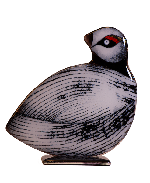 Schneehuhn aus Fusingglas
