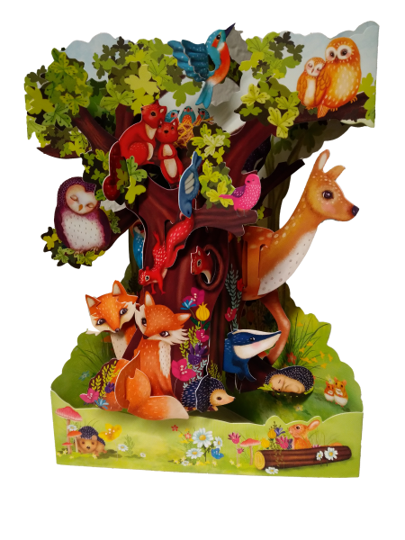 Swing Cards Tiere im Wald