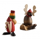 Weihnachtsmann mit Faultier (Elch auf Schlitten)